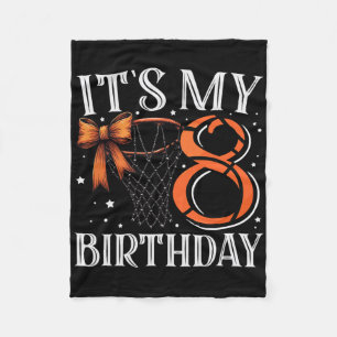 It's My Eight 8 Birthday Sketll Girl Bday Party Da Fleece Blanket