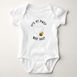 It's My First Bee Day Onsie Baby Bodysuit