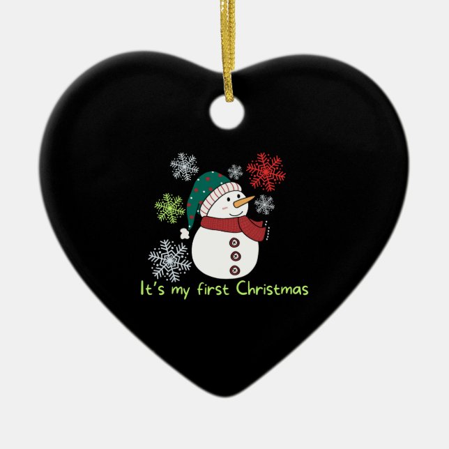 It's my first Christmas Ceramic Ornament (Front)
