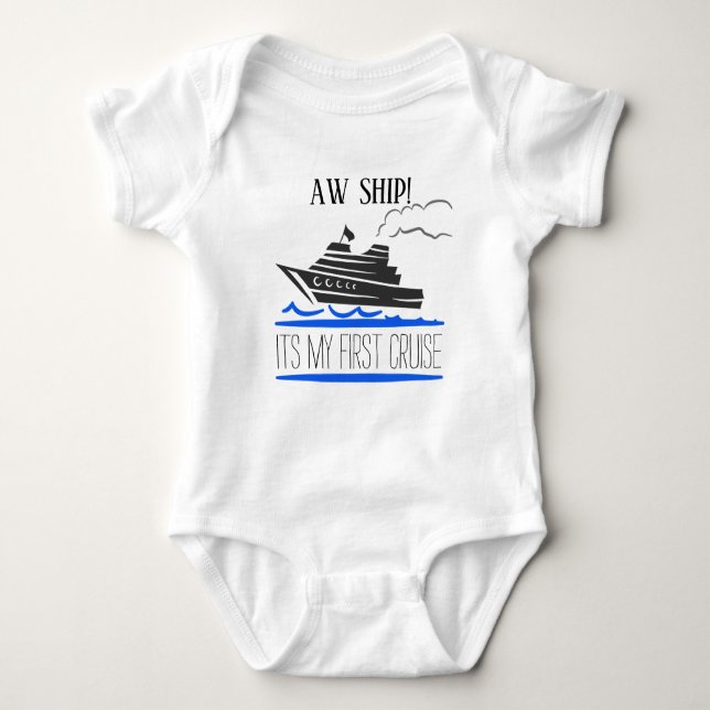 It's my First Cruise Baby Infant  Bodysuit (Front)