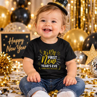 It's My First New Year's Eve Custom Toddler T-Shirt
