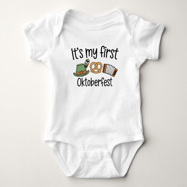  It's My First Oktoberfest  Baby Bodysuit (Front)