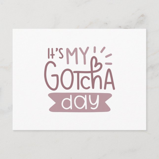 It's my gotcha day postcard (Front)