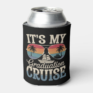 It's My Graduation Cruise Graduate Trip Ship Retro Can Cooler