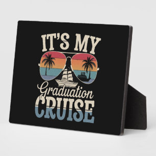It's My Graduation Cruise Graduate Trip Ship Retro Plaque