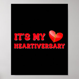 Its My Heartiversary Chd Awareness Hearts Diseases Poster