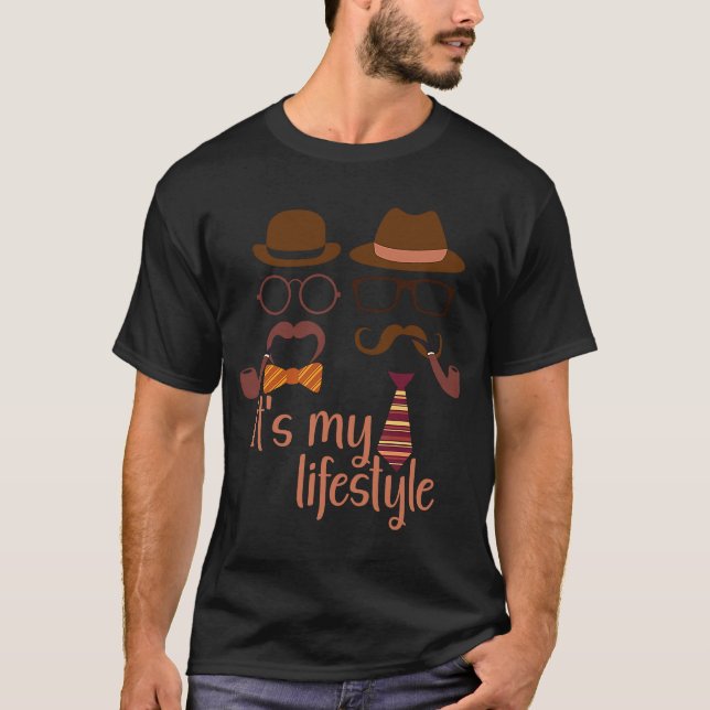 It's my Lifstyle I Hipster pipe tobacco smoker T-Shirt (Front)