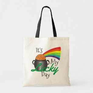 It's My Lucky Day St. Patrick's Rainbow Gold Tote Bag