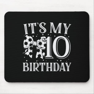 It's My Seven 7th Birthday Soccer Girl Bday Party Mouse Pad