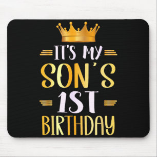 It's my son's 1st birthday happy 1 years old It's Mouse Pad
