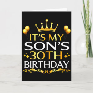 Its My Sons 30th Birthday Happy Birthday 30 Years Card