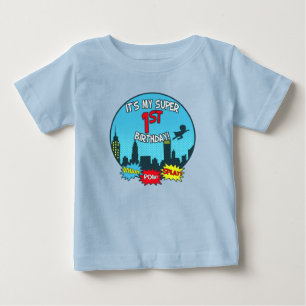It's my super 1st Birthday! Baby T-Shirt