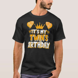It's My Twin's Birthday Celebration Family Matchin T-Shirt