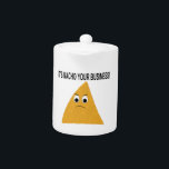 It's Nacho Your Business<br><div class="desc">Funny cartoon tortilla. Original image with text.
Nacho funny pun image.
Custom gift idea.</div>