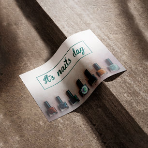 It's nails day, take care of your nails, nail  poster