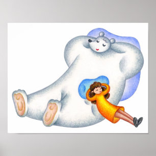It's nap time. Wrapped in warmth. Poster
