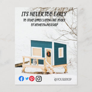 It's never to early real estate marketing postcard flyer