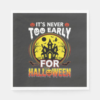 It's Never Too Early for Halloween Haunted House Napkin