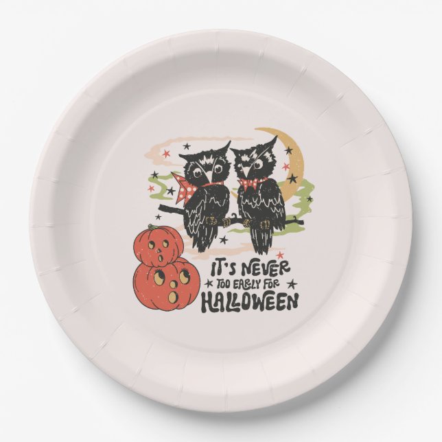 It's Never Too Early For Halloween Paper Plate (Front)