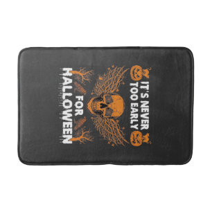 Its Never Too Early Halloween Skull Vine Wings_1 Bath Mat