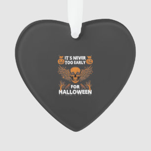 Its Never Too Early Halloween Skull Vine Wings_1 Ornament