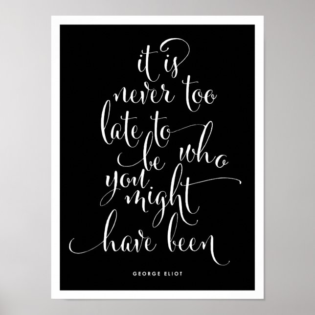 It's Never Too Late To Be You Script Poster (Front)