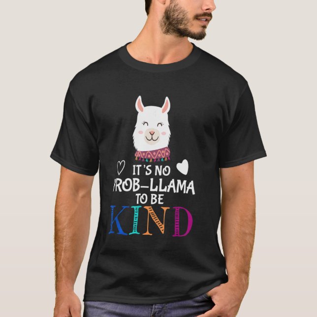 Its No Prob Llama To Be Kind Unity Day Orange Tee (Front)