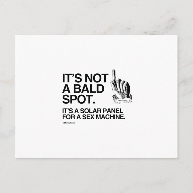 IT'S NOT A BALD SPOT POSTCARD (Front)