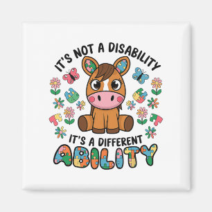 It's Not A Disability Autism Awareness Horses Auti Magnet