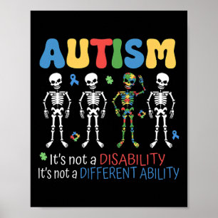 Its Not A Disability Different Ability Autism Awar Poster