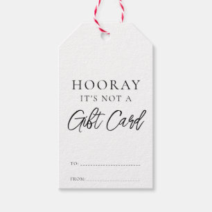 It's Not A Gift Card Funny Christmas Gift Tags