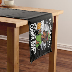 It's Not A Party Until Dachshund Irish Beer Wiener Short Table Runner