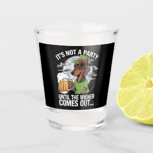 It's Not A Party Until Dachshund Irish Beer Wiener Shot Glass