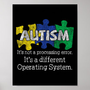 Its Not A Processing Error Autistic Kids Autism Aw Poster