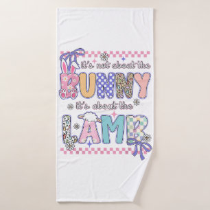 It's Not About The Bunny Christian Jesus Lamb Bibl Bath Towel
