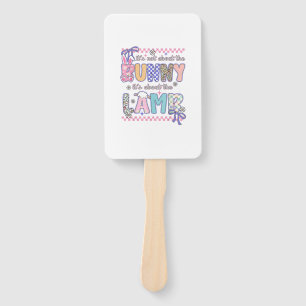 It's Not About The Bunny Christian Jesus Lamb Bibl Hand Fan