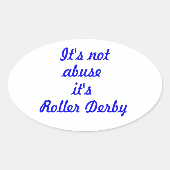 It's not abuse oval sticker (Front)