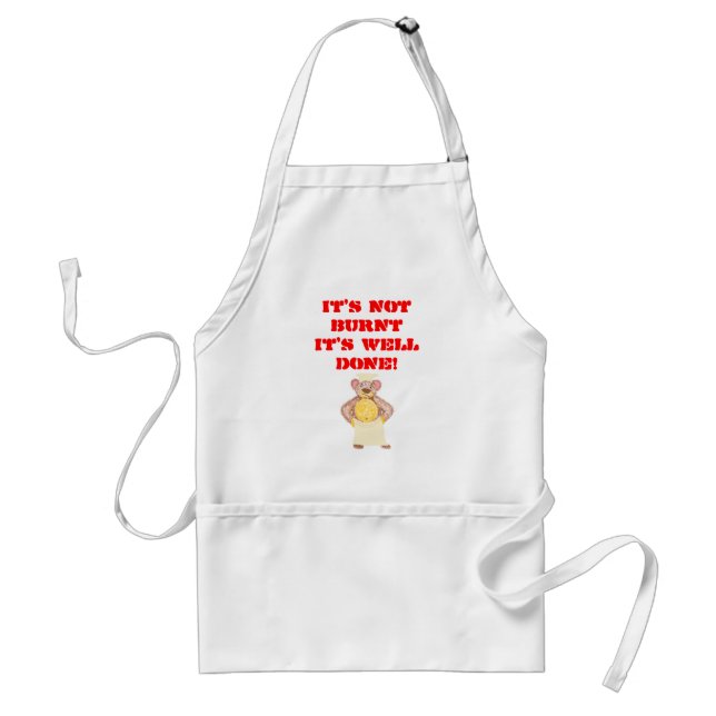 It's not burnt it's well done! standard apron (Front)