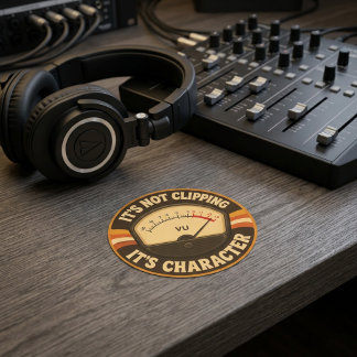 It's Not Clipping, It's Character – Audio Engineer Classic Round Sticker