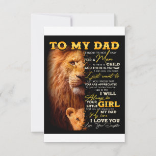 It's Not Easy For A Man To Raise A Child - To Dad Thank You Card