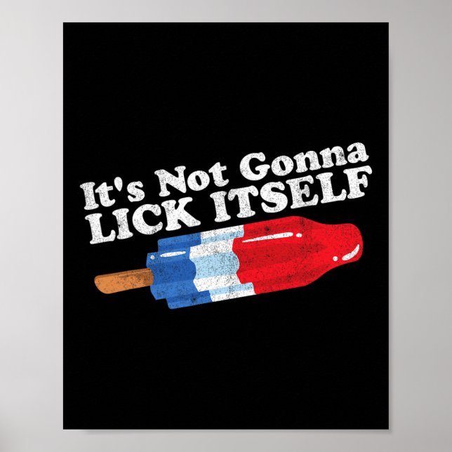 Its Not Gonna Lick Itself Funny Popsicle 4th Of Ju Poster (Front)