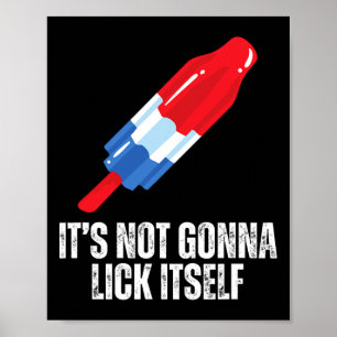Its Not Gonna Lick Itself Funny Popsicle American Poster
