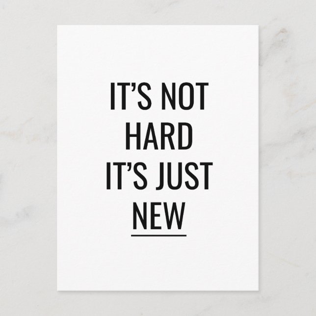 It's not hard it's just new postcard (Front)