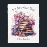 It's Not Hoarding If Its Books, Book Lover Fleece Blanket<br><div class="desc">Book Lover Design,  designed with readers in mind,  features breathtaking watercolors that will enchant any bookworm or reading enthusiast making it a must-have for Book Club and Booktok.</div>