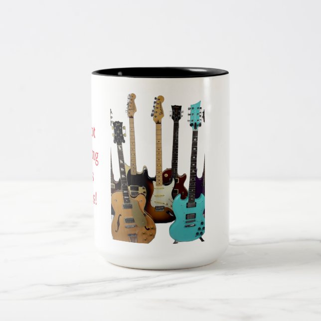 It's not Hoarding if It's Guitars Two-Tone Coffee Mug (Center)