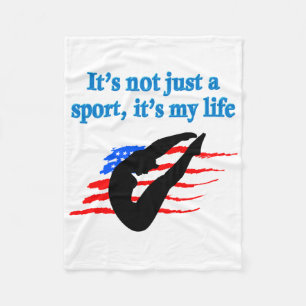 ITS NOT JUST A SPORT GIRLS DIVER DESIGN FLEECE BLANKET