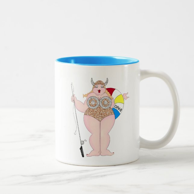 "It's Not Over Till The Fat Lady Swims!"  mug (Right)