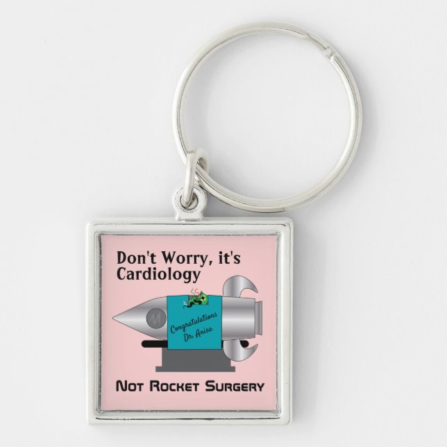 It's Not Rocket Surgery Personalised Key Ring (Front)