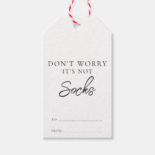 It's Not Socks Gift Card Funny Christmas Tags