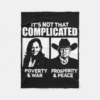 Its Not That Complicated Kamala Poverty &amp; War  Fleece Blanket